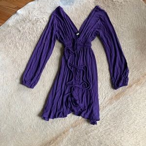Purple urban outfitters low v dress